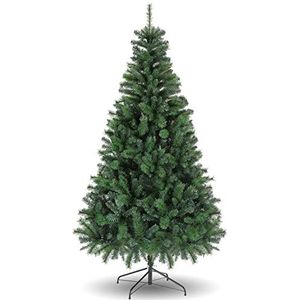Kunstkerstboom met takken 1,8 m met metalen standaard, 800 takken, eenvoudige montage, kerstdecoratie voor kantoor, woonkamer en keuken