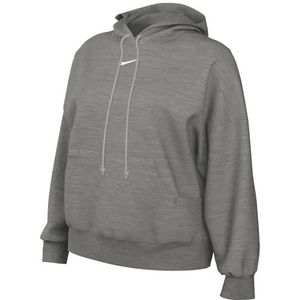 Nike Women's Hooded Long Sleeve Top W Nsw Phnx Flc Oos Po Hoodie, Dk Grey Heather/Sail, DQ5858-063, XL