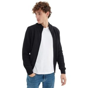 Trendyol Cardigan basique à col haut pour homme, Noir, L