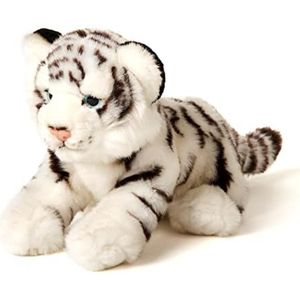 Uni-Toys - Baby witte tijger zittend - 20 cm (hoogte) - wild pluche - knuffel, knuffeldier