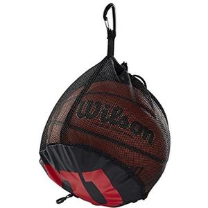 Wilson, Basketbaltas voor basketbal voor 1 bal WTB201910 Unisex volwassenen, zwart, één maat