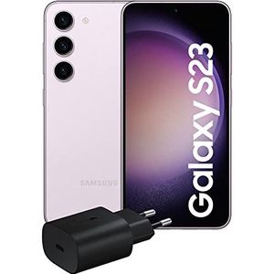 Samsung Galaxy S23, chargeur inclus, smartphone Android, écran 6,1"" Dynamic AMOLED 2X, appareil photo 50 MP, RAM 8 Go, 128 Go, 3900 mAh, Lavender [version italienne]