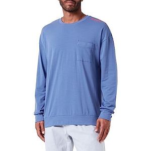HUGO Labelled sweatshirt voor heren LOUNGEW, Open Blue479
