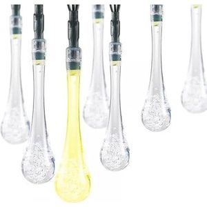 Brightium Guirlande lumineuse LED basse tension, 10 m, effet goutte de pluie, lumière blanche chaude, idéale pour la décoration intérieure et extérieure.