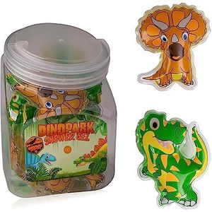Accentra Set van 24 mini-douchegel ""Dinopark Adventure"" - 2 bijpassende dinosaurussen - 50 ml - ideaal als tombola-cadeau voor kinderverjaardag of bruiloft