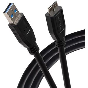 Maplin USB-kabel A 3.0 stekker naar micro-USB B-stekker, 3 m, zwart