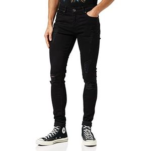 Enzo Skinny jeans voor heren, Zwart (zwart)