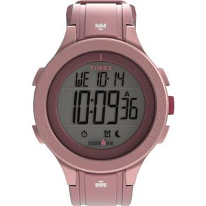 Timex IRONMAN T200 42 mm Unisex horloge - Roze siliconen band, digitale wijzerplaat, roze kast TW5M62400, Snoep Roze