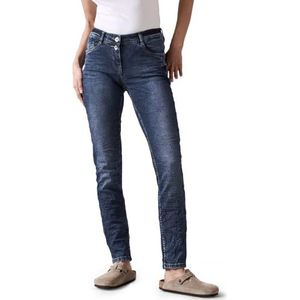 Cecil B377687 Dames Jeans Casual Fit, Mid Blue Wash.