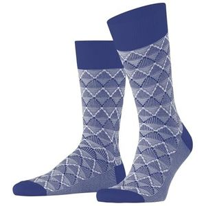 FALKE Colonial Style M So katoen fantasie herensokken (1 stuk), Blauw Olympic 6841