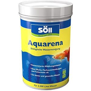 Söll Aquarena 80373 Biologische waterzuiveraar voor aquaria, 250 g, geconcentreerde micro-organismen, neutralisator van schadelijke stoffen met heldere waterbacteriën voor zelfreiniging en onderhoud
