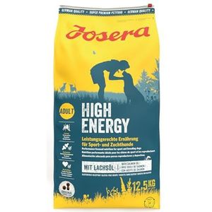 JOSERA High Energy (1 x 12,5 kg) | Energierijk hondenvoer voor sporthonden | met waardevolle zalmeiwit | hoogwaardig droogvoer voor honden