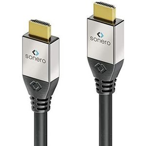sonero® Premium HDMI kabel 15,0m HDMI kabel actieve high-speed HDMI-kabel met Ethernet, 4K / UHD / 60Hz, 18Gbps, zwart