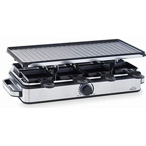 Lacor - 69348 – grillijzer voor keuken, raclette-grill, anti-aanbaklaag, omkeerbaar, milieuvriendelijk, zonder PFOA, instelbare thermostaat, inclusief accessoires, gegoten aluminium, 1400 W, 41 x 20