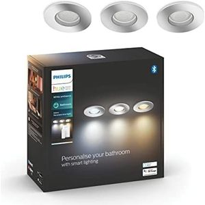 Philips Hue Adore badkamerinbouwspot White Ambiance 3-pack + dimmer