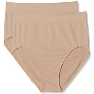 belly cloud Basic Seamless Tailleslip voor dames, met Skinlife taillelijfje, verpakking van 2 stuks, beige (huid 971)