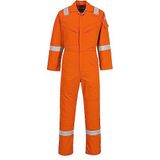 Portwest FR50 Reflecterend overall, vlambestendig, antistatisch en vuurvast, voor heren, met bescherming tegen elektrische boog, 350 g, oranje, L