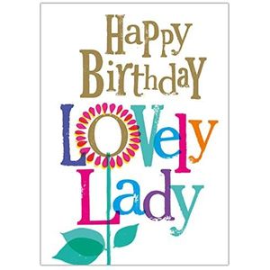 Verjaardagskaart voor vrouwen ""Happy Birthday Lovely Lady