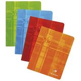 Clairefontaine - Ref 362C - Notitieboek met nietjes (36 vellen) formaat 16,5 x 21 cm, geruit, geborsteld velijnpapier 90 g/m², gelamineerde kartonnen omslag - Willekeurige kleur