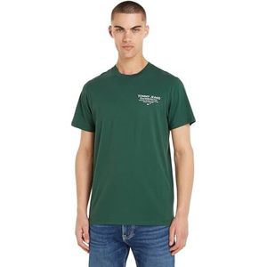 Tommy Hilfiger Tjm Slim Esstnl Graphic Tee Ext T-Shirts S/S heren, Kort groen