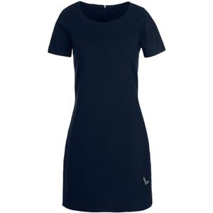 Trigema Jurk met korte mouwen met kristalsteentjes, Blauw