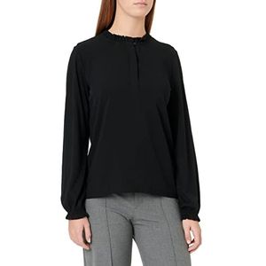 TOM TAILOR Dames shirt met lange mouwen 14482 - Deep Black, XXS, 14482, Deep Black