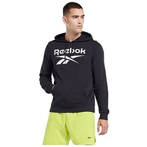 Reebok Sweatshirt met lange mouwen en groot logo voor heren, zwart.