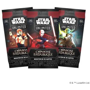 Asmodee - FFG - Star Wars: Unlimited Schemering van de Republiek - Booster met 16 Kaarten - Verzamelkaartspel - voor volwassenen en kinderen, vanaf 12 jaar, 2 spelers - Franse versie