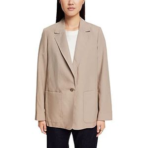 ESPRIT Collection 042EO1G311 Blazer, 260/LIGHT taupe, 38 dames