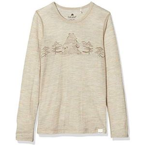 Celavi Jongensshirt met lange mouwen van zachte wol met lange mouwen, Beige (Simply Taupe Melange 256)