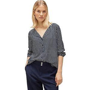 Street One Geruite blouse voor dames, Donkerblauw