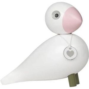 Kay Bojesen - Love zangvogel van beukenhout, wit/roze, 39351