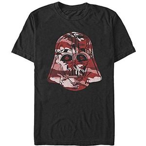 Star Wars Unisex Camo Vader Red Organic T-shirt met korte mouwen, zwart, M, SCHWARZ