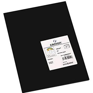 CANSON Iris Vivaldi tekenpapier, gekleurd, glad, 185 g/m², 114 lb, vellen, A3-29,7 x 42 cm, zwart