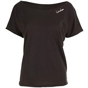 Winshape MCT002 T-shirt met korte mouwen voor dames, modal, ultralicht T-shirt met korte mouwen, zwart.