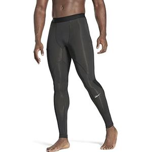 Reebok compressie legging voor heren, Nacht Zwart