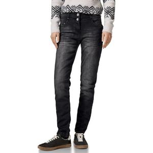 Cecil B377697 Jeans voor dames, slim fit, Donkergrijs gewassen