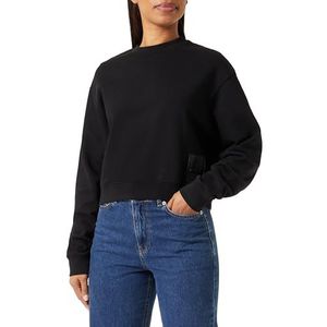 Replay Sweat-shirt en coton pour femme, Noir (098), XXS