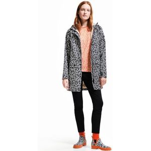 Regatta Orla Kiely regenjas voor dames, lang, waterdicht, Zwarte peterselie