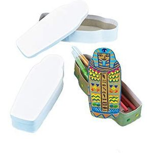 Baker Ross Set van 3 pennendozen van duurzaam wit Egyptisch karton voor kinderen om te schilderen, decoreren en personaliseren