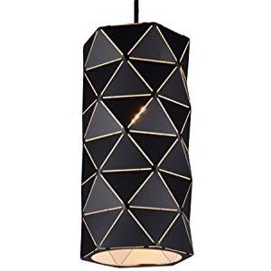 Interfan Hanglamp cilinder, bestaande uit driehoek E27, zwart en goud