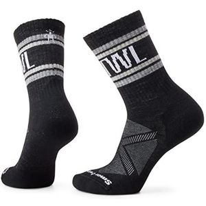 Smartwool Athletic Stripe Crew Socks SMRTWL Unisex Volwassenen Retro Strepen Atletische Sokken, zwart.