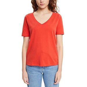 edc by Esprit T-shirt dames, 635/oranje rood, XXS, 635 / oranje rood