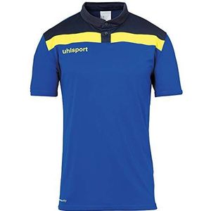 uhlsport poloshirt office 23, azuurblauw/marine/limoen