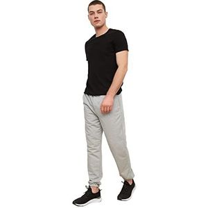 Trendyol Gray Men's Wide Molded Oversize Fit Tracksuit Trainingsbroek voor heren, grijs.