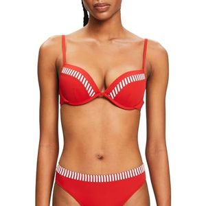 ESPRIT Bondi Beach Ssn N Pad.plunge bikinitop voor dames, Donker rood