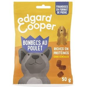 Edgard & Cooper Snacks voor de beloning van je hond, Natuurlijk, zonder granen,snoepje met kip, appel en bosbes, vers en lekker, voor de training - 50 g