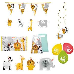 Boland - Safari XL decoratieset, feestdecoratie, dieren, gors en meer, verjaardag, kinderdag