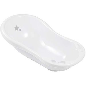 keeeper Star ergonomisch babybad met afvoergarnituur, van 0 tot 12 maanden, ca. 84 cm, Maria, wit