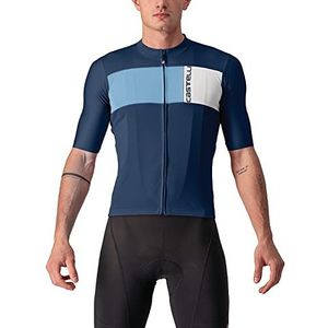 CASTELLI Prologo 7 T-shirt voor heren, Belgisch blauw/lichtblauw/zilvergrijs